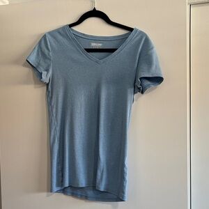 Kirkland Signature Women's Sky Blue V-Neck Tee
